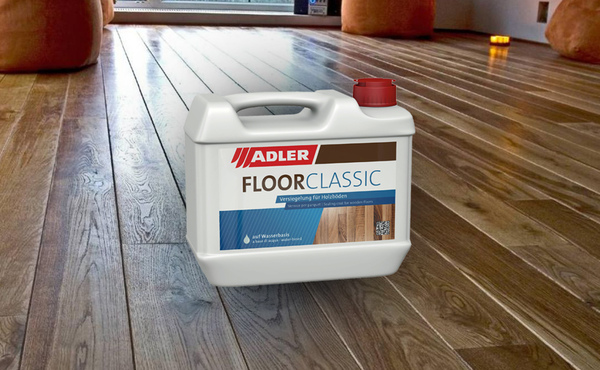 Износостойкий бесцветный лак для деревянного пола Adler Floor-Classic