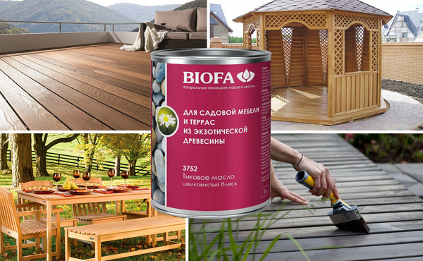 Применение тикового масла BIOFA 3752