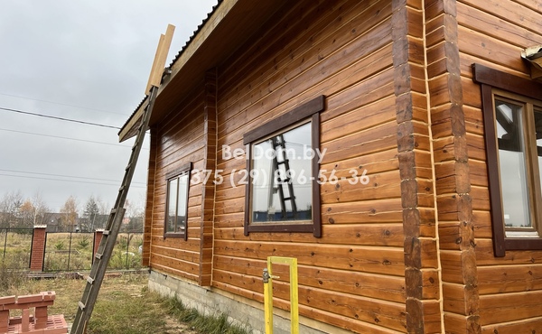 Шлифовка деревянного дома из лафета Горки.