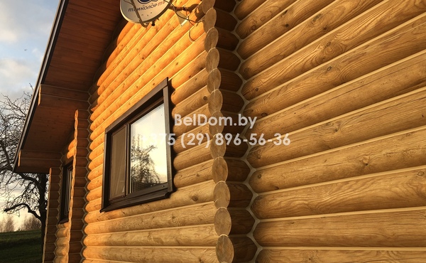 Утепление деревянного дома по технологии теплый шов Гомель.