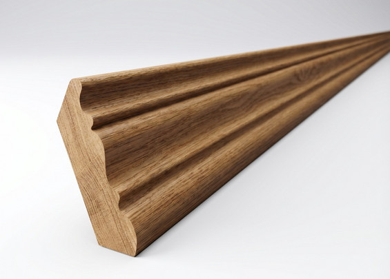 Плинтус широкий классический дубовый 60×17×3000 мм (сорт Экстра)