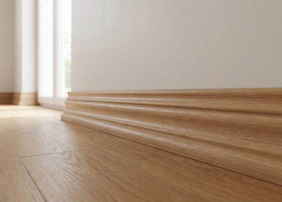 Плинтус классический широкий дубовый 110×17×3000 мм (сорт Экстра)