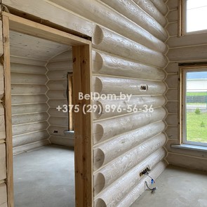 Внутренняя отделка деревянного дома канадской рубки под ключ Лепель