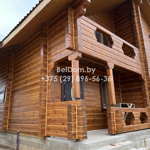 Шлифовка, покраска, герметизация швов деревянного дома из лафета Мозырь
