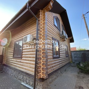 Отделка деревянного дома из оцилиндрованного бревна под ключ Житковичи