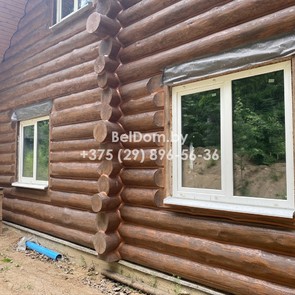 Герметизация швов и конопатка деревянного дома под ключ Буда-Кошелево