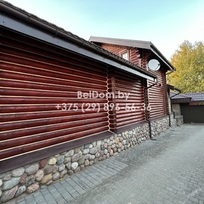 Шлифовка, покраска, герметизация швов деревянного дома из оцилиндрованного бревна под ключ Заславль