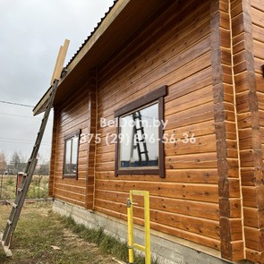 Отделка деревянного дома из лафета под ключ Воложин