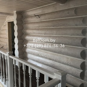 Шлифовка, покраска, герметизация швов внутри деревянного дома под ключ Дрибин