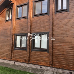 Шлифовка, покраска, теплый шов, отделка деревянного дома из профилированного бруса Климовичи