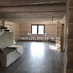 Шлифовка, покраска, герметизация швов внутри деревянного дома под ключ Кричев