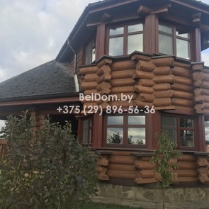 Отделка деревянного дома ручной рубки снаружи Чериков