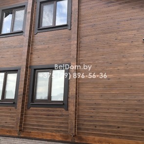 Шлифовка, покраска, теплый шов, отделка деревянного дома из профилированного бруса Чериков