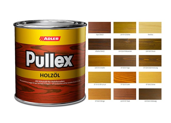 Масло Pullex Holzöl защитное, для наружных работ Лиственница