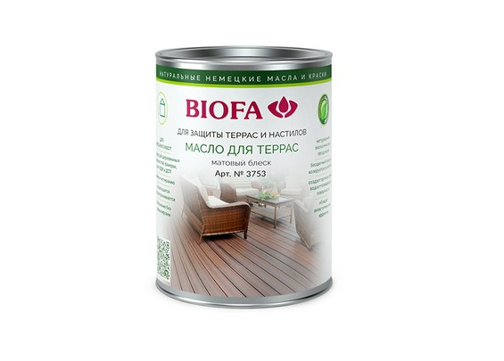 Масло для террас Biofa 3753 Серый кварц