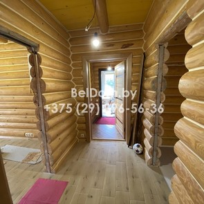 Покраска и герметизация швов дома из бревна ручной рубки в Полоцке фото 2