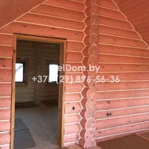 Шлифовка, покраска деревянного дома внутри и теплый шов в Нарочи