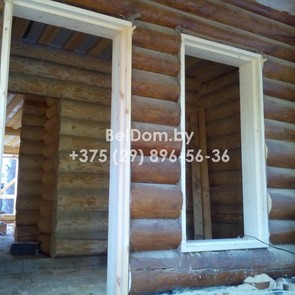 Резка проемов окон и дверей установка обсад для дома бревна ручной рубки Минская область фото 5