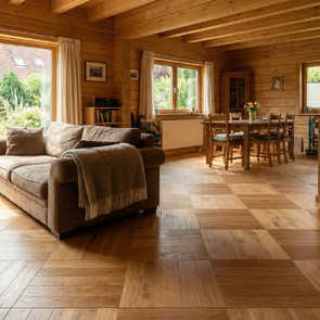 Шлифовка паркета «шведка» в современной квартире