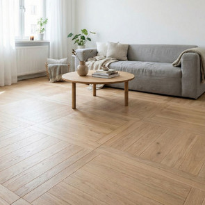 Шлифовка светлого дубового паркета в скандинавском стиле