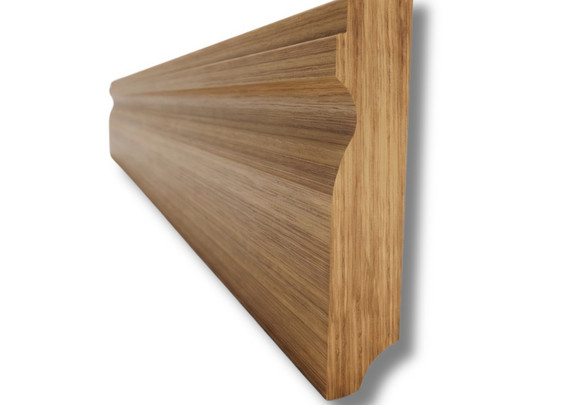 Плинтус фигурный деревянный дубовый 70х16х3000 мм (сорт Экста)