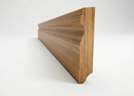 Плинтус фигурный деревянный дубовый 70х16х3000 мм (сорт Экста)