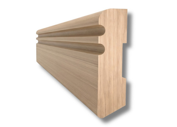 Плинтус Пл-1-1 массив дуб 80х16х3000 мм (сорт Экста)