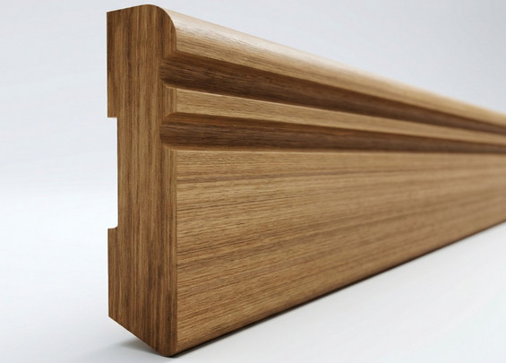 Плинтус Пл-1-1 массив дуб 90х16х3000 мм (сорт Экста)