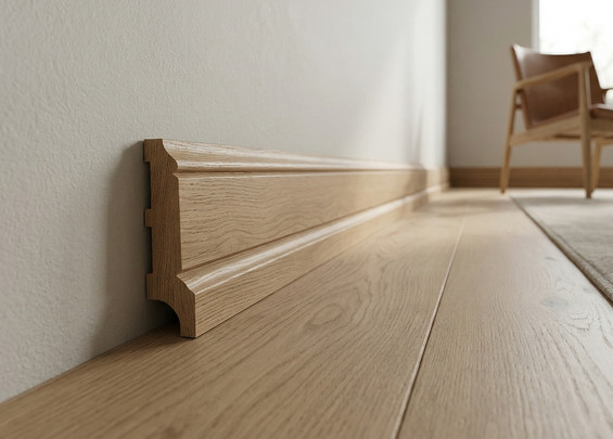 Плинтус ПЛ-102 дуб массив 60×17×3000 мм (сорт Экстра)