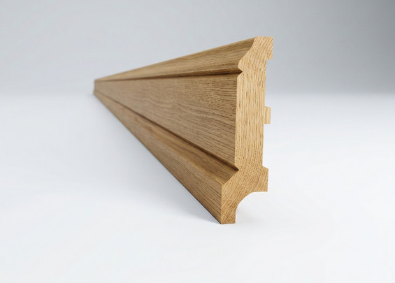 Плинтус ПЛ-102 дуб массив 80×17×3000 мм (сорт Экстра)