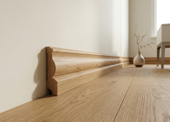 Плинтус Крокодил дуб массив 60×17×3000 мм (сорт Экстра)