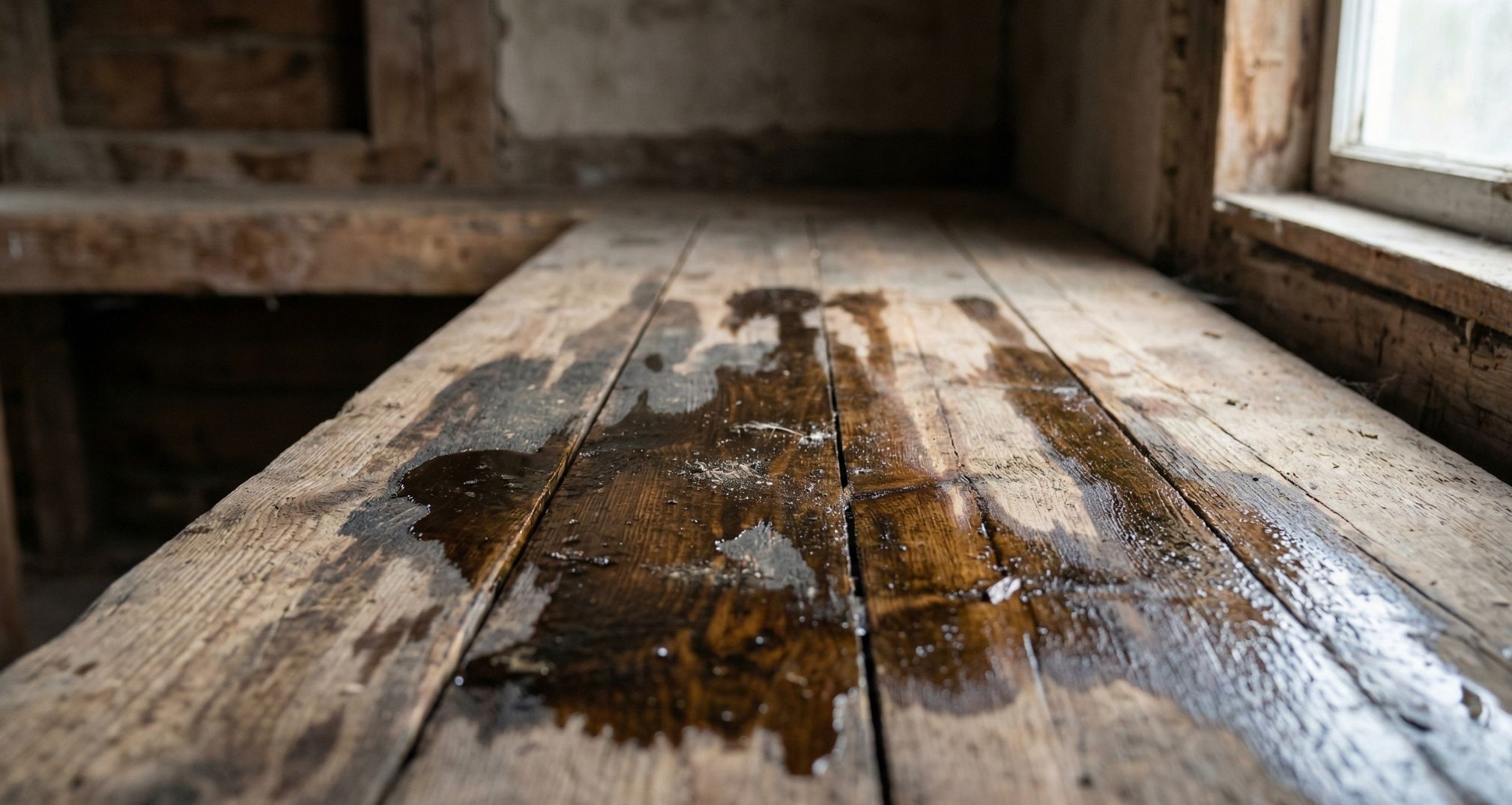 Избыток масла на деревянной поверхности