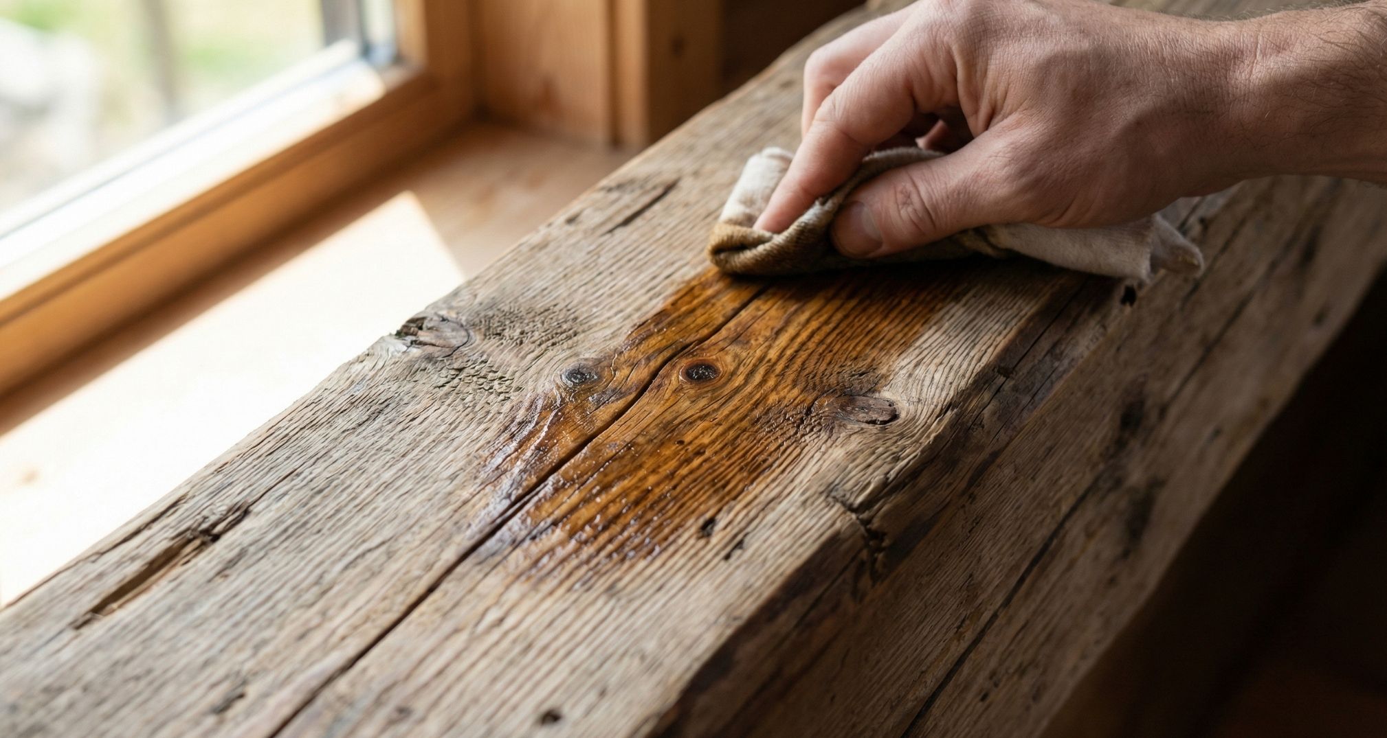 Впитывание масла в структуру древесины