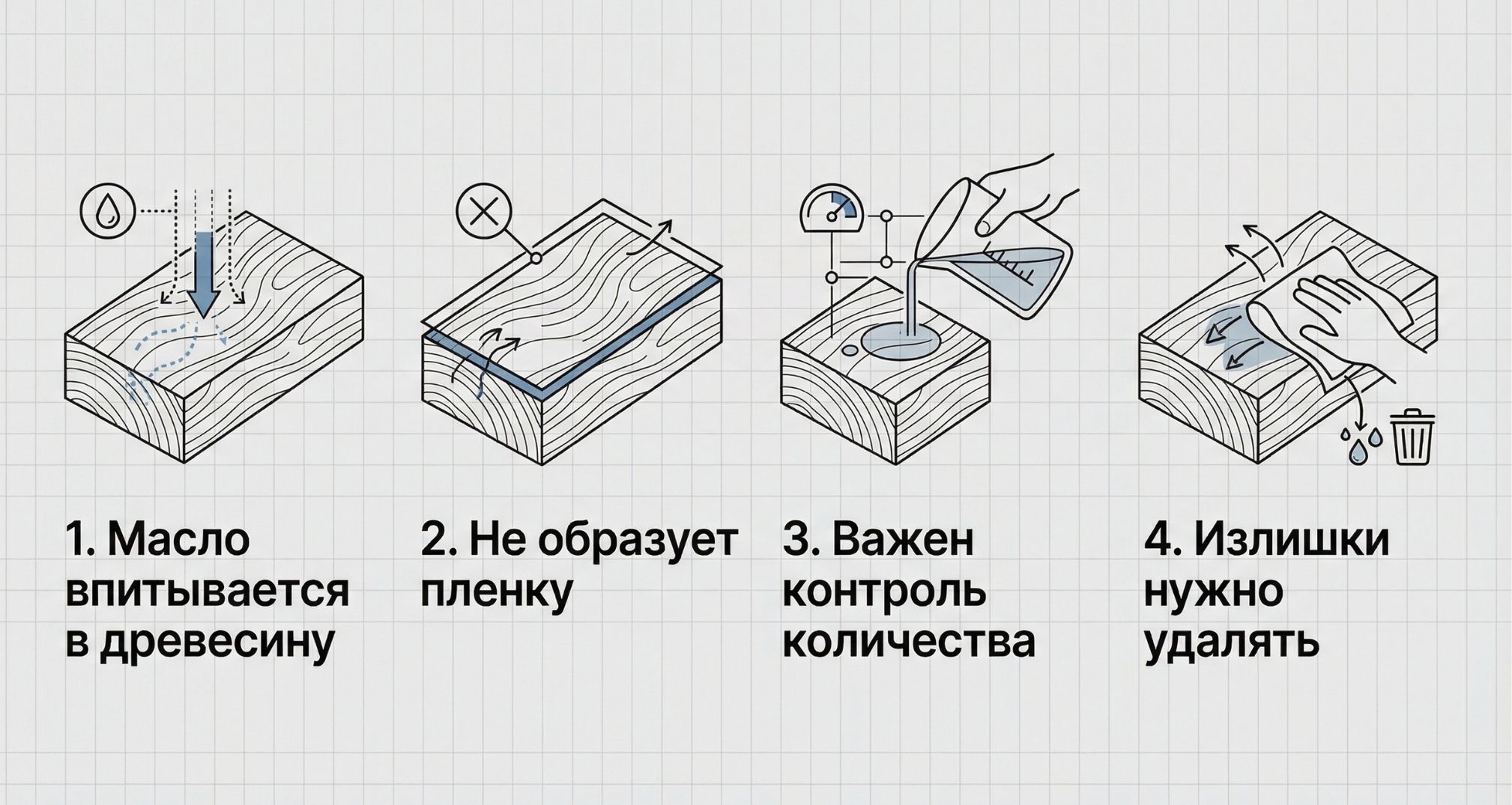 Как масло работает с древесиной