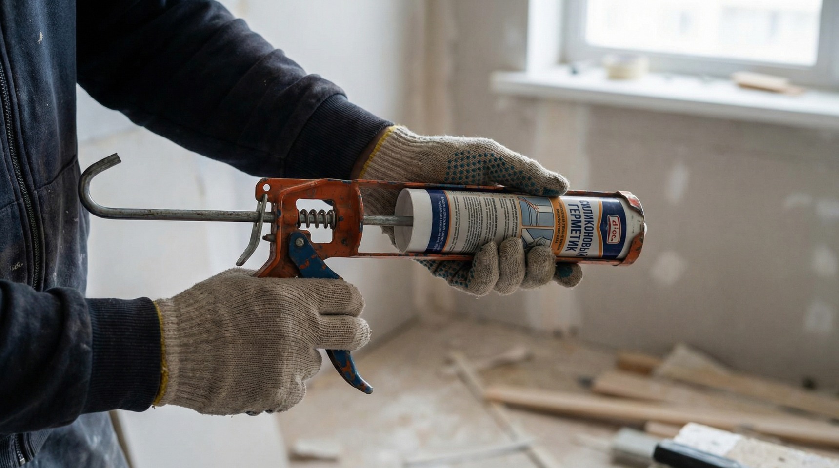 Установка картриджа в пистолет