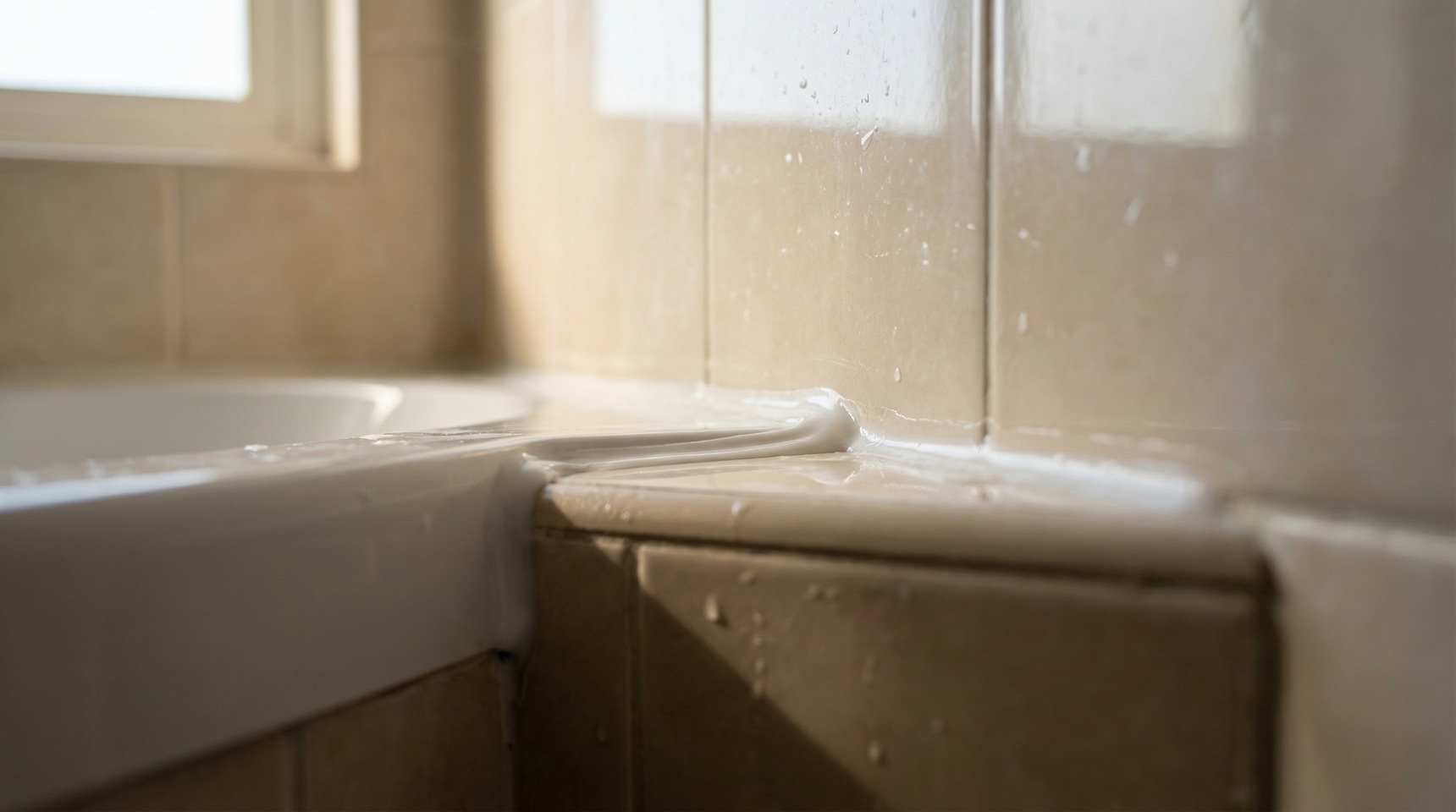 иликоновый герметик в ванной